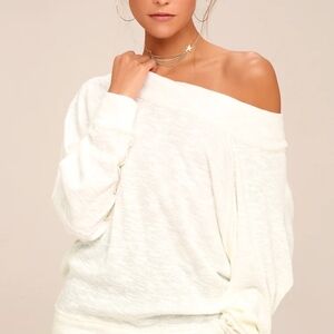 Free People Palisides Off-the-Shoulder Cotton Blend Sweater